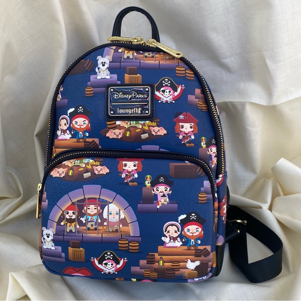 Loungefly Disney Parks Pirate Mini Bag - Blue and Red